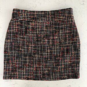 The Limited Colorful Lined Polyester Blend Tweed Mini Skirt Multi Sz 6
